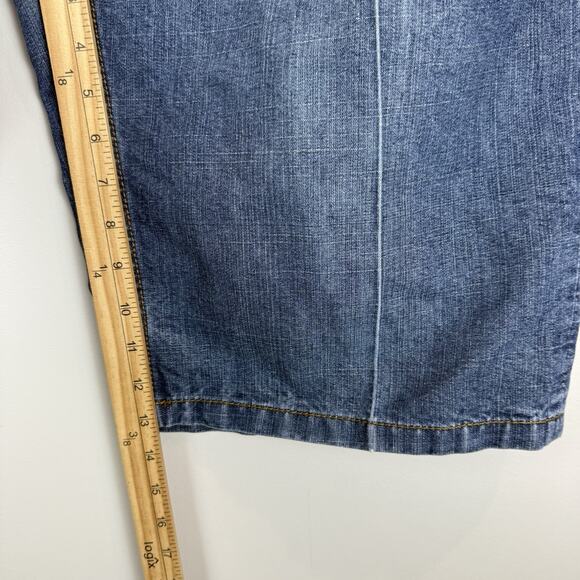 RocaWear Baggy Denim Shorts 38 Embroidered Pockets Hip Hop Streetwear Y2K - Picture 7 of 9